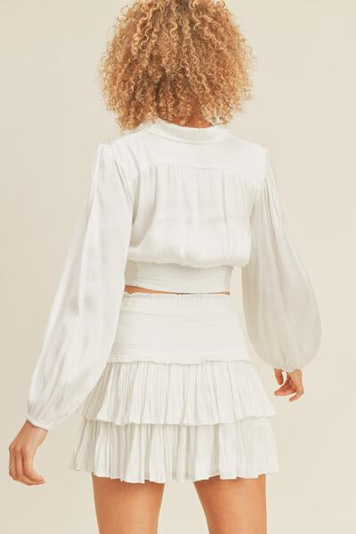 The Rowena Tie Blouse Set