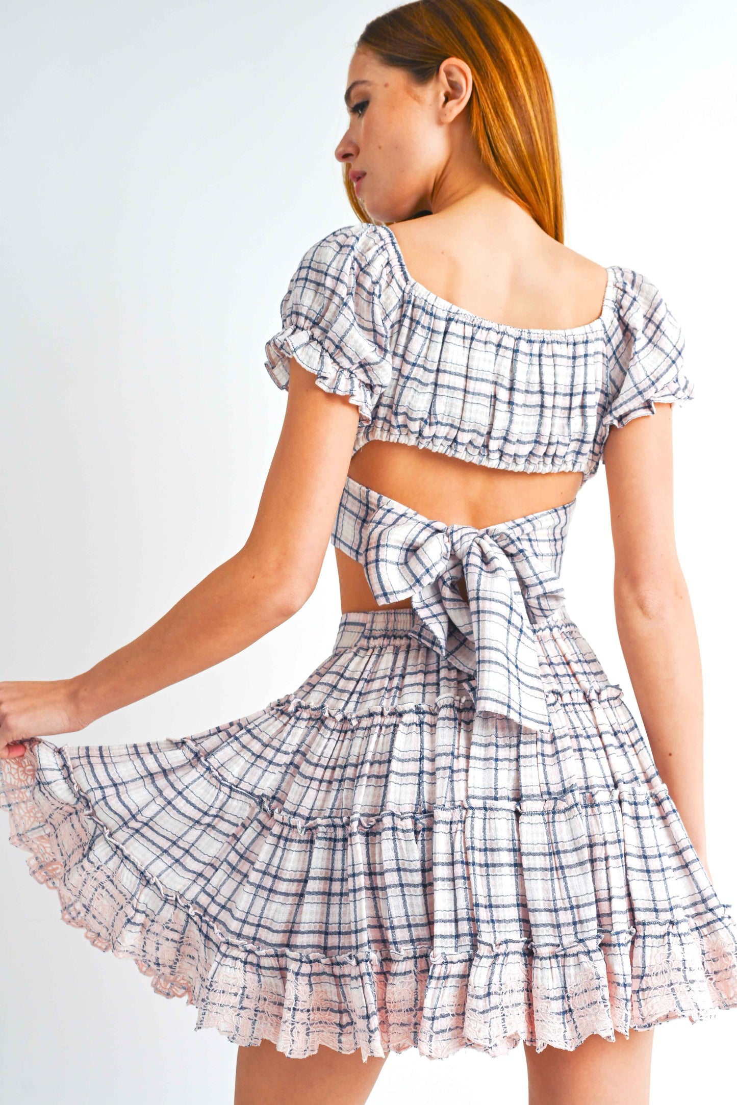 Kinsley Plaid Skirt Set