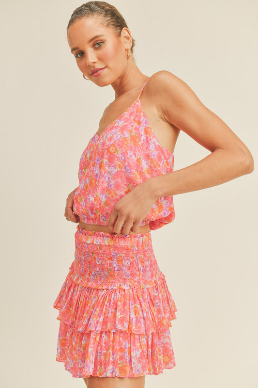 Shanae Bubble Cami Hot Pink