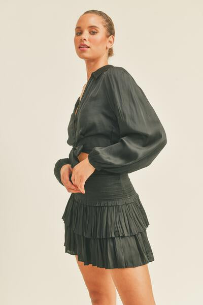 The Rowena Tie Blouse Set