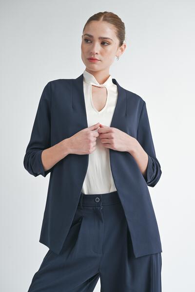 Luxi Twist Mock Neck Blouse