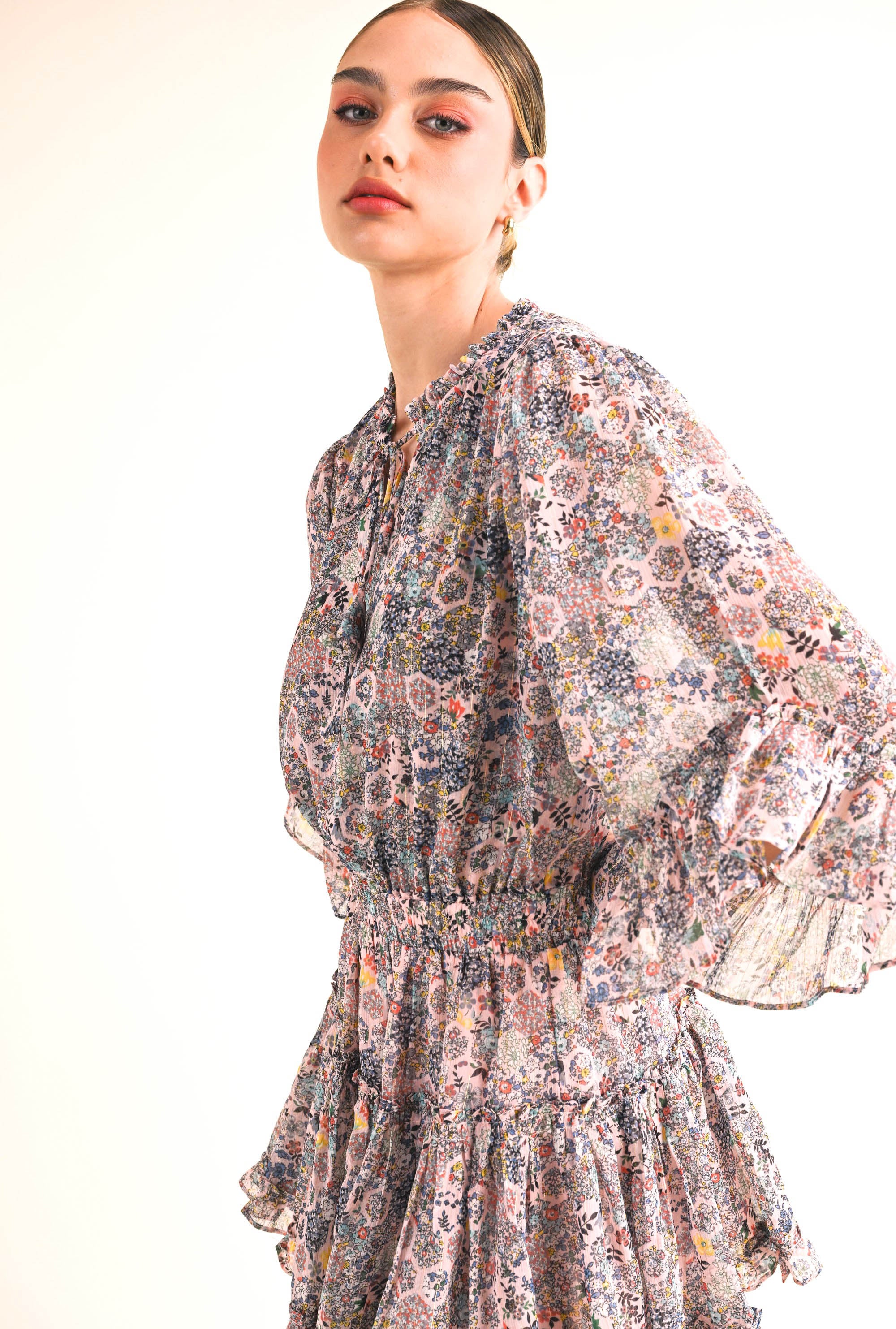 Lisa Pink Multi Dress