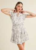 Lulu Black and White Print Dress