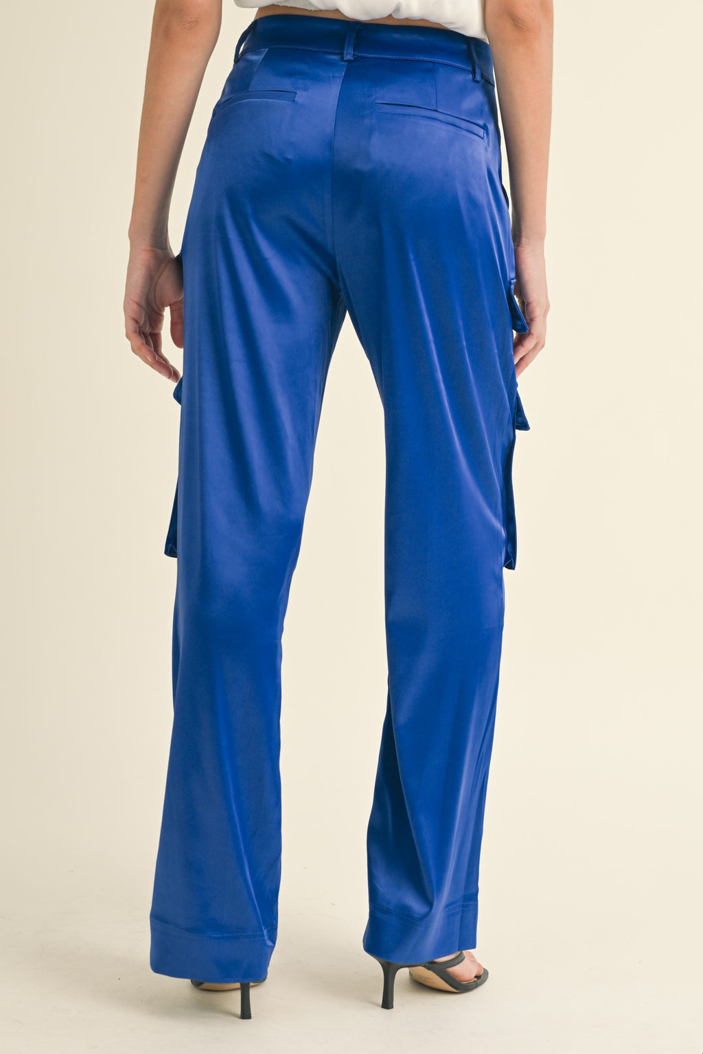 Cassie Satin Cargo Pants