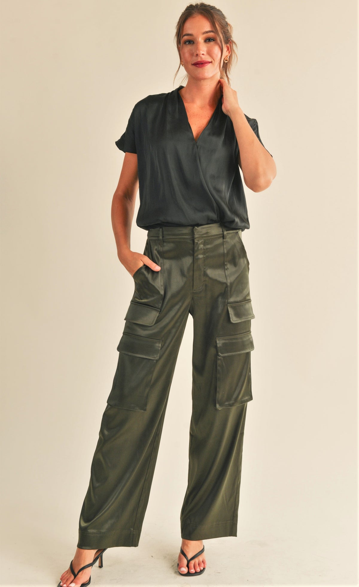 Cassie Satin Cargo Pants – RESET by Jane