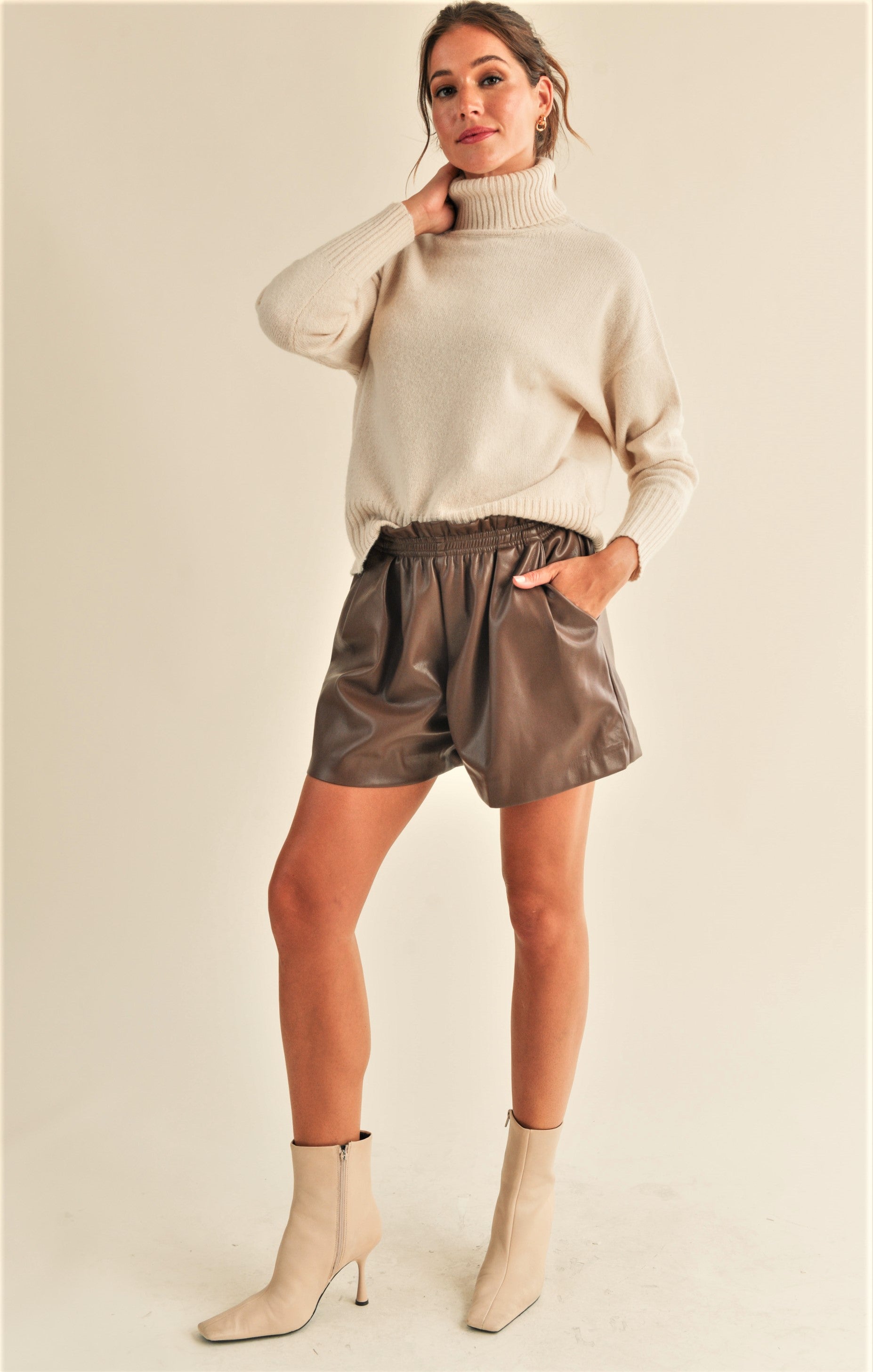 Zaria Leather Shorts