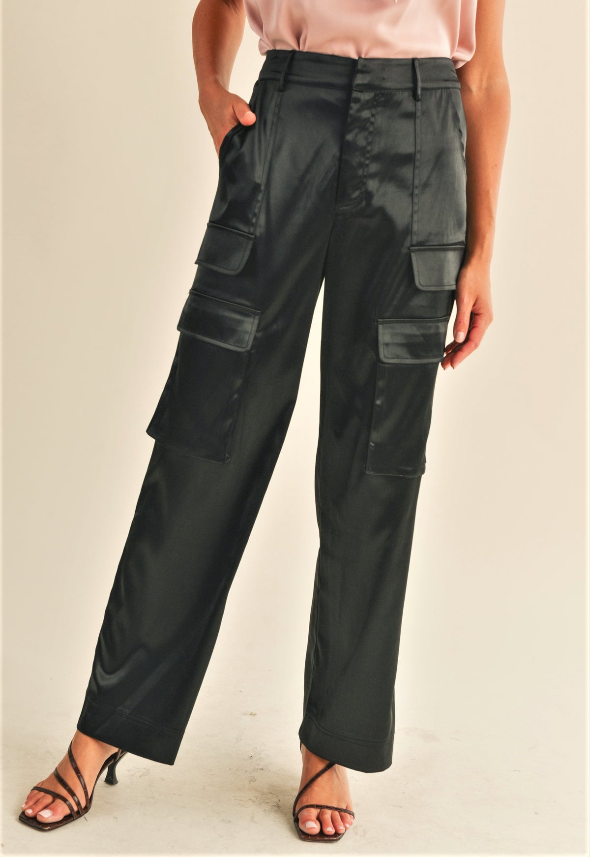 Cassie Satin Cargo Pants – RESET by Jane