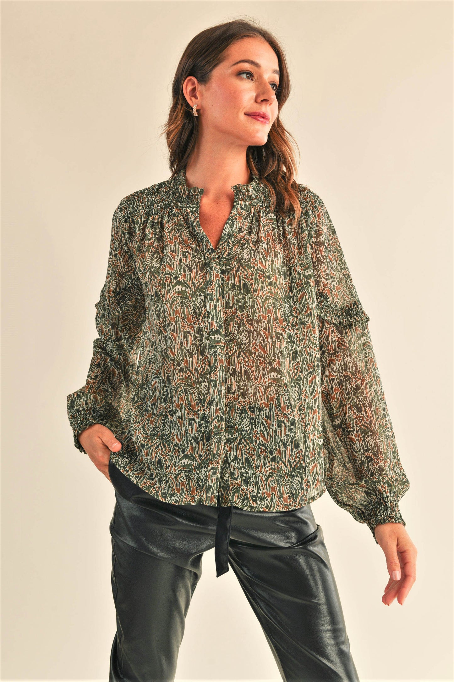 Veronica  Ruffle Blouse