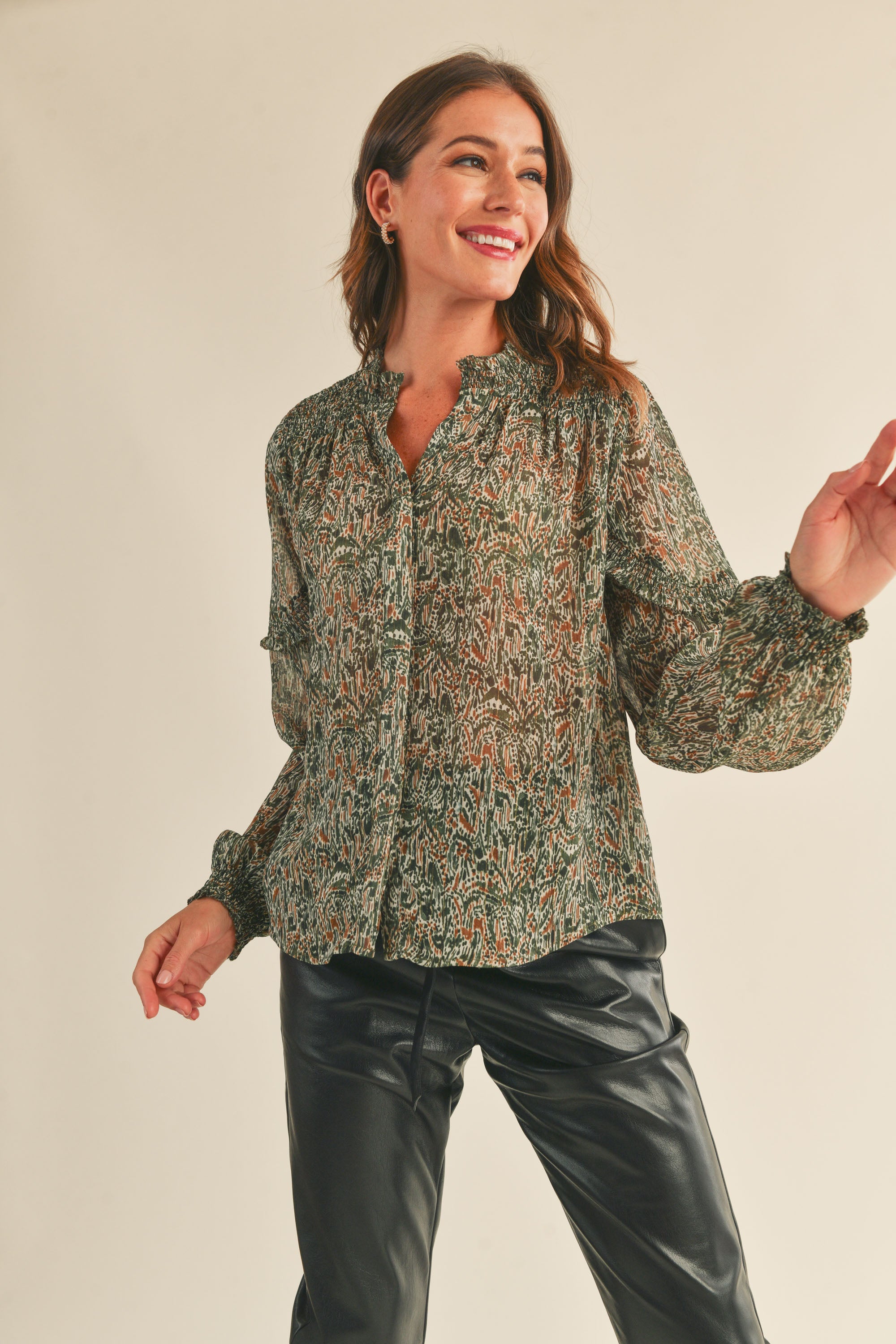 Veronica  Ruffle Blouse