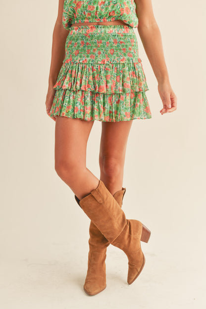 Shanae Smocked Skirt