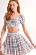 Kinsley Plaid Skirt Set