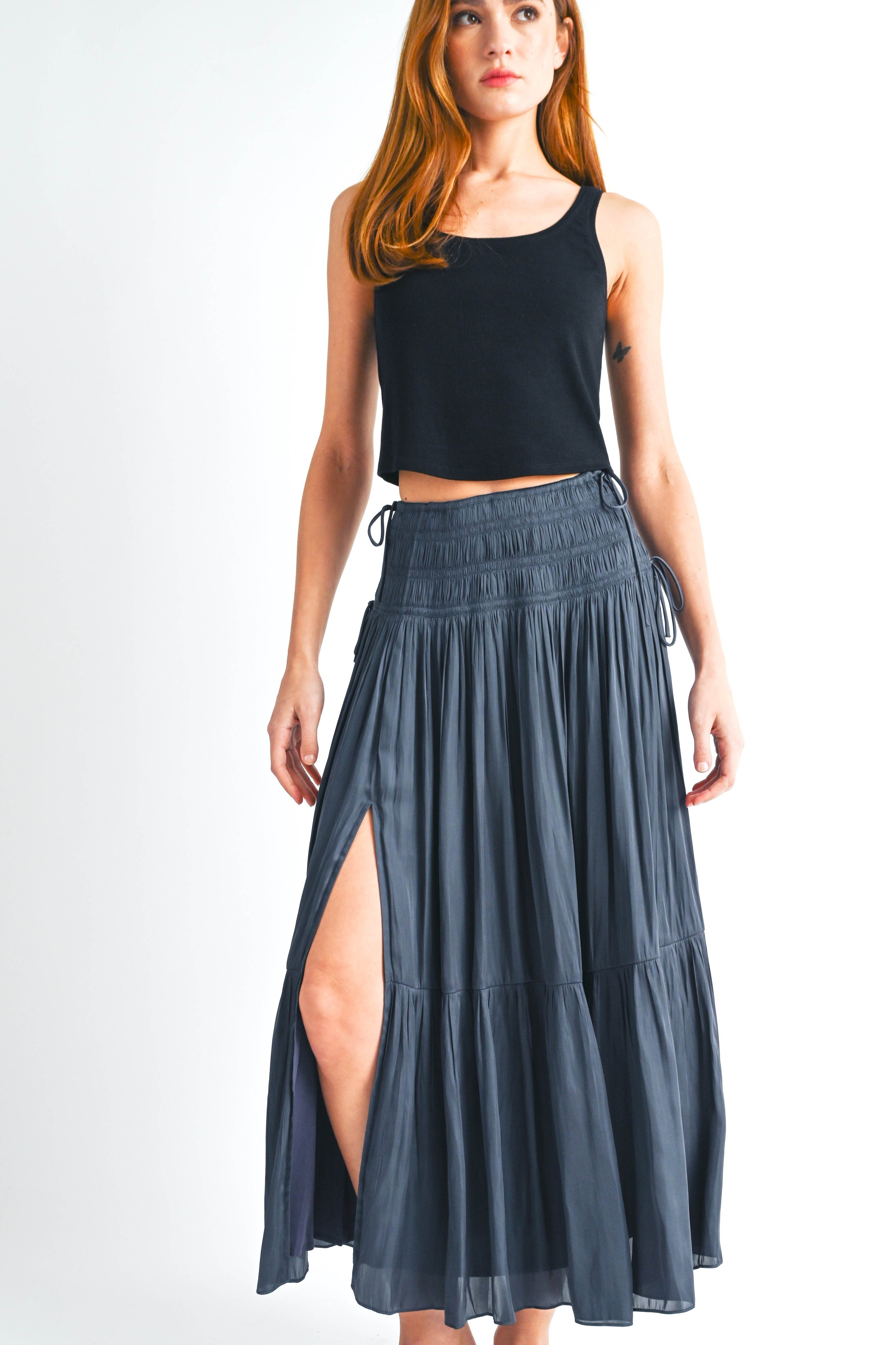 Melory Smocked Waist Maxi Skirt