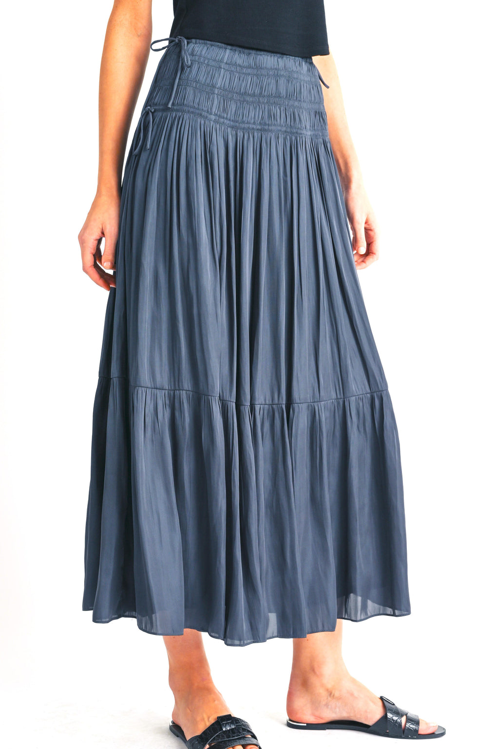 Melory Smocked Waist Maxi Skirt