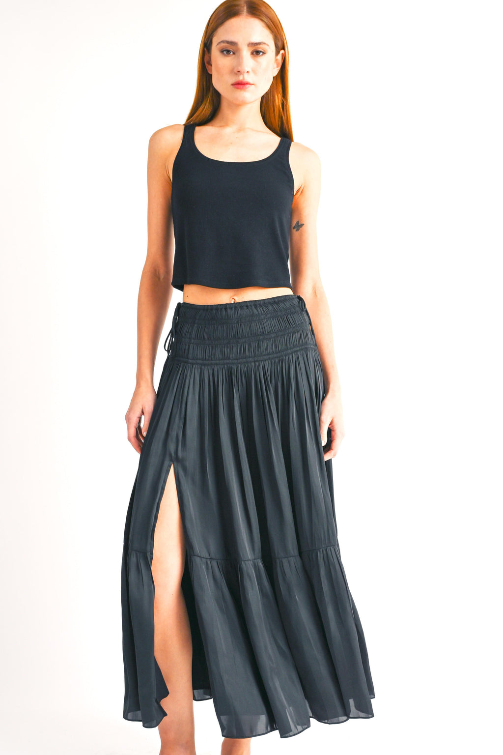 Melory Smocked Waist Maxi Skirt