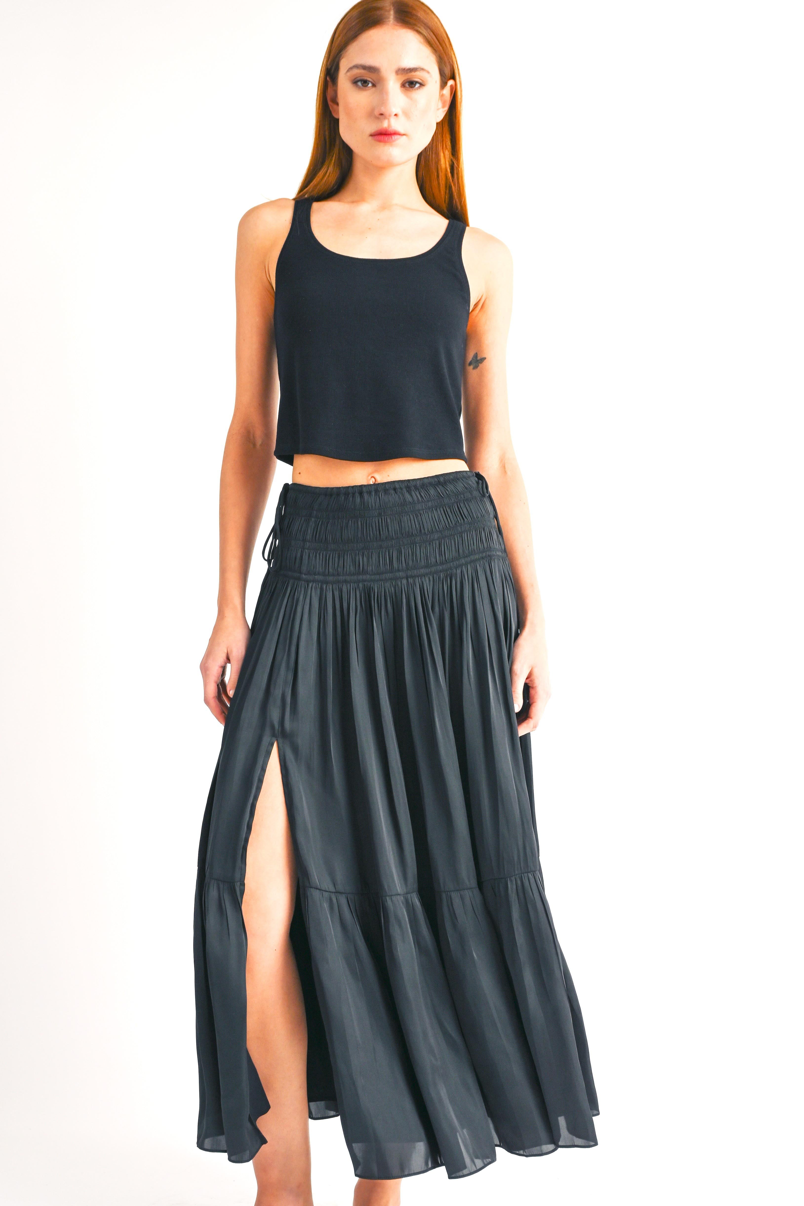 Melory Smocked Waist Maxi Skirt