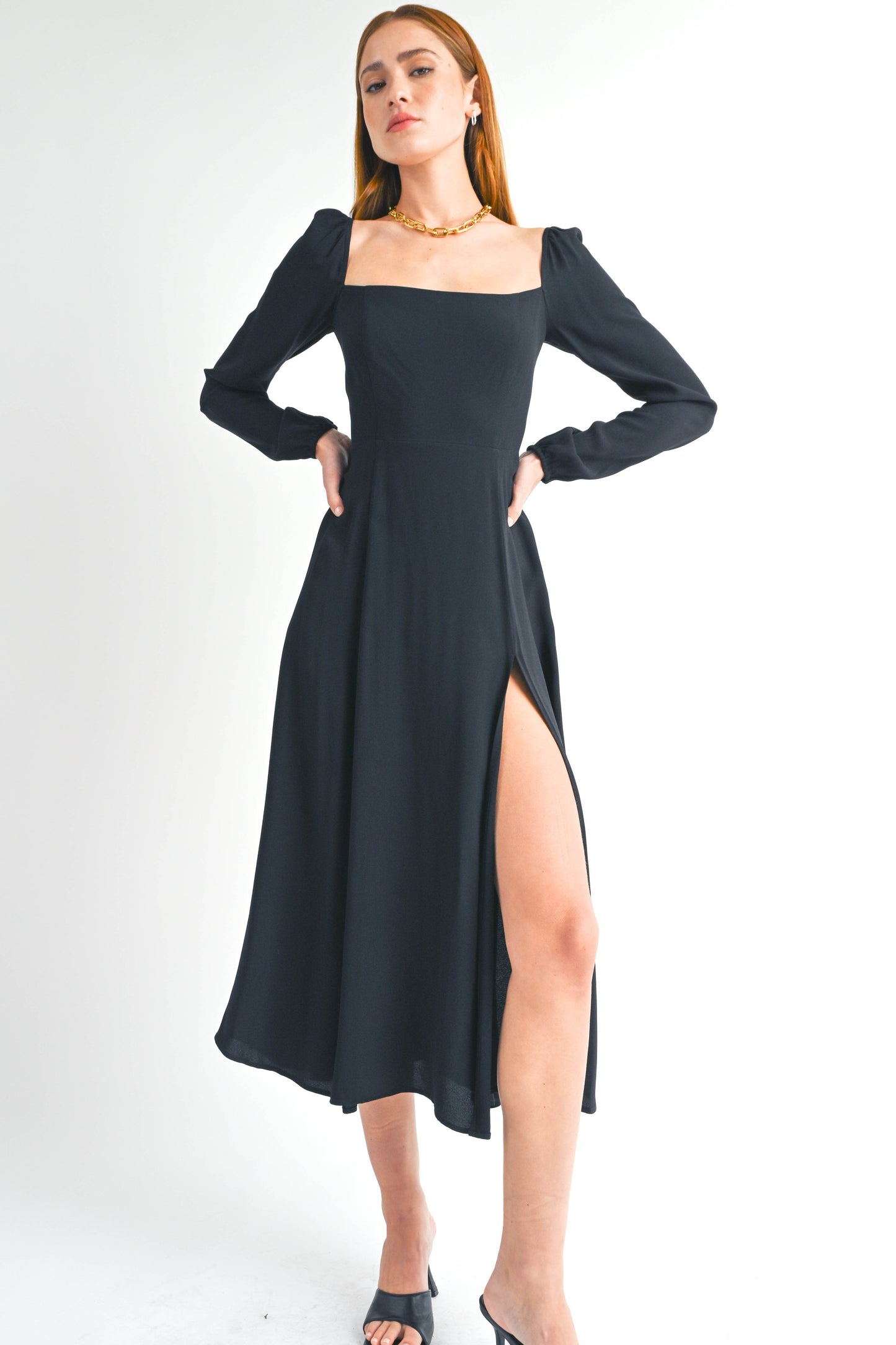 Kendall Long square neck dress