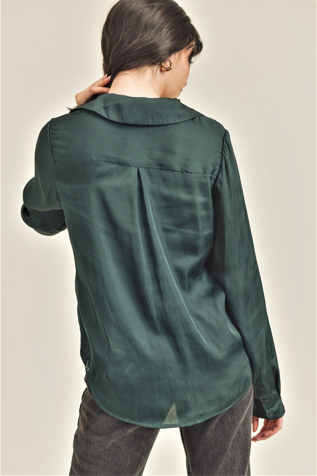 Mina Silky Button Up Blouse