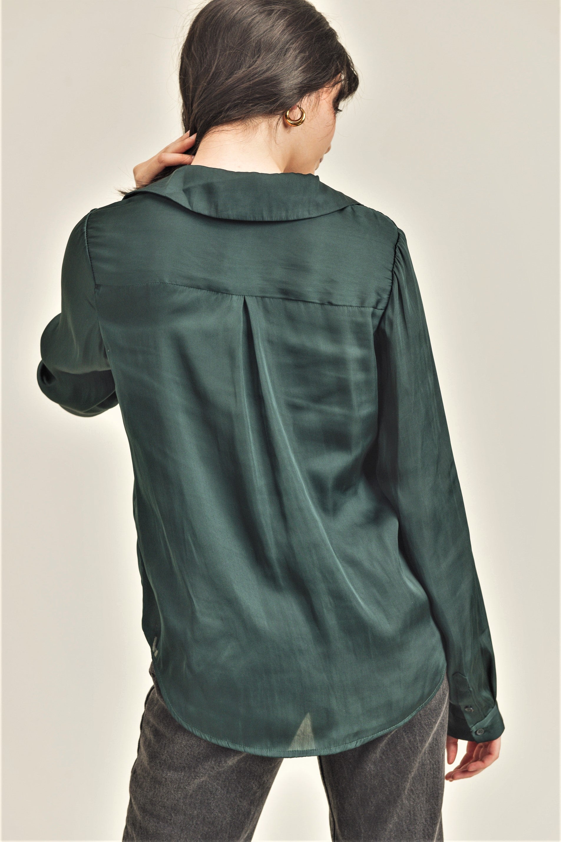 Mina Silky Button Up Blouse