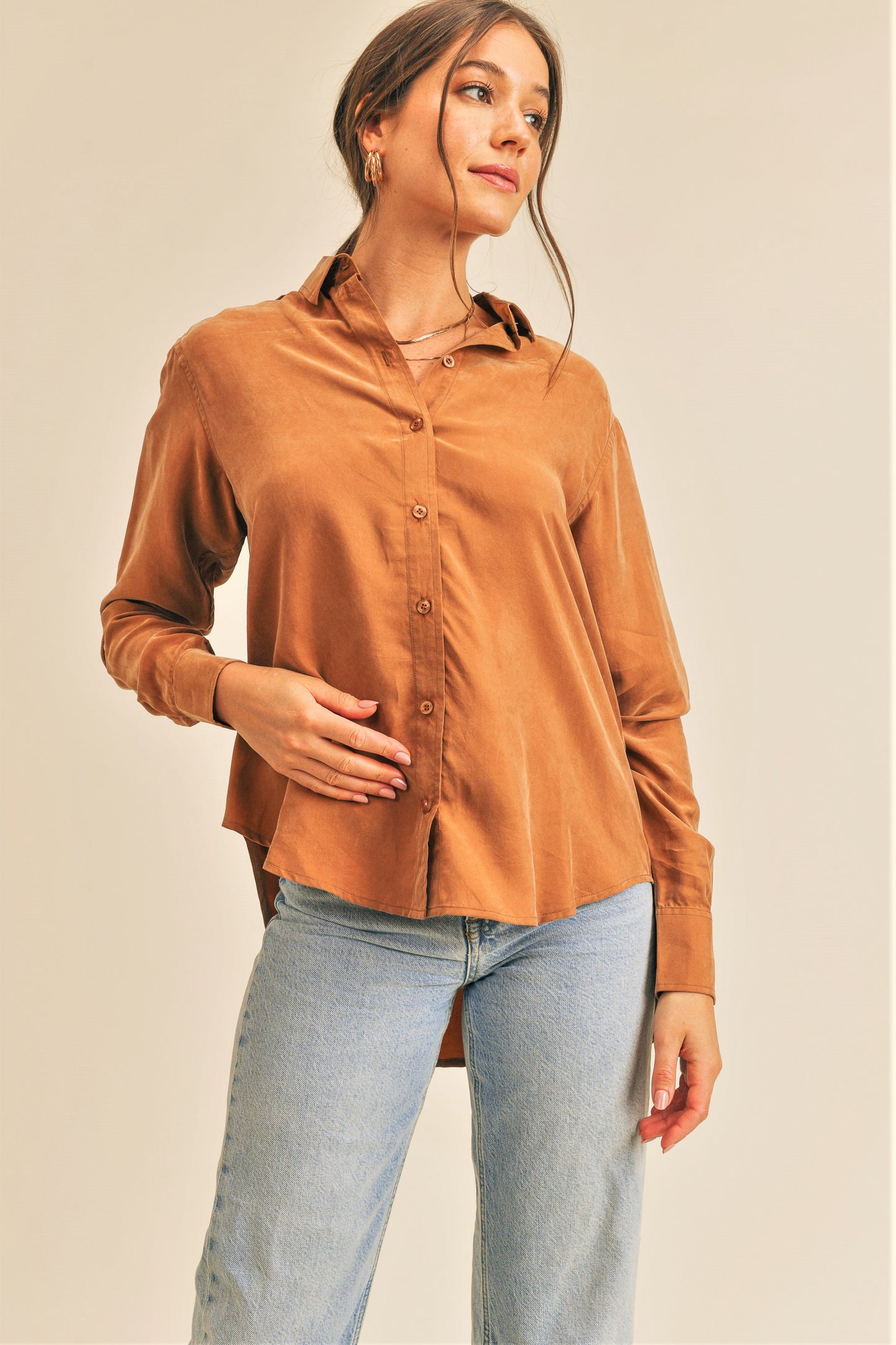 Kate Cupro Button Up Top