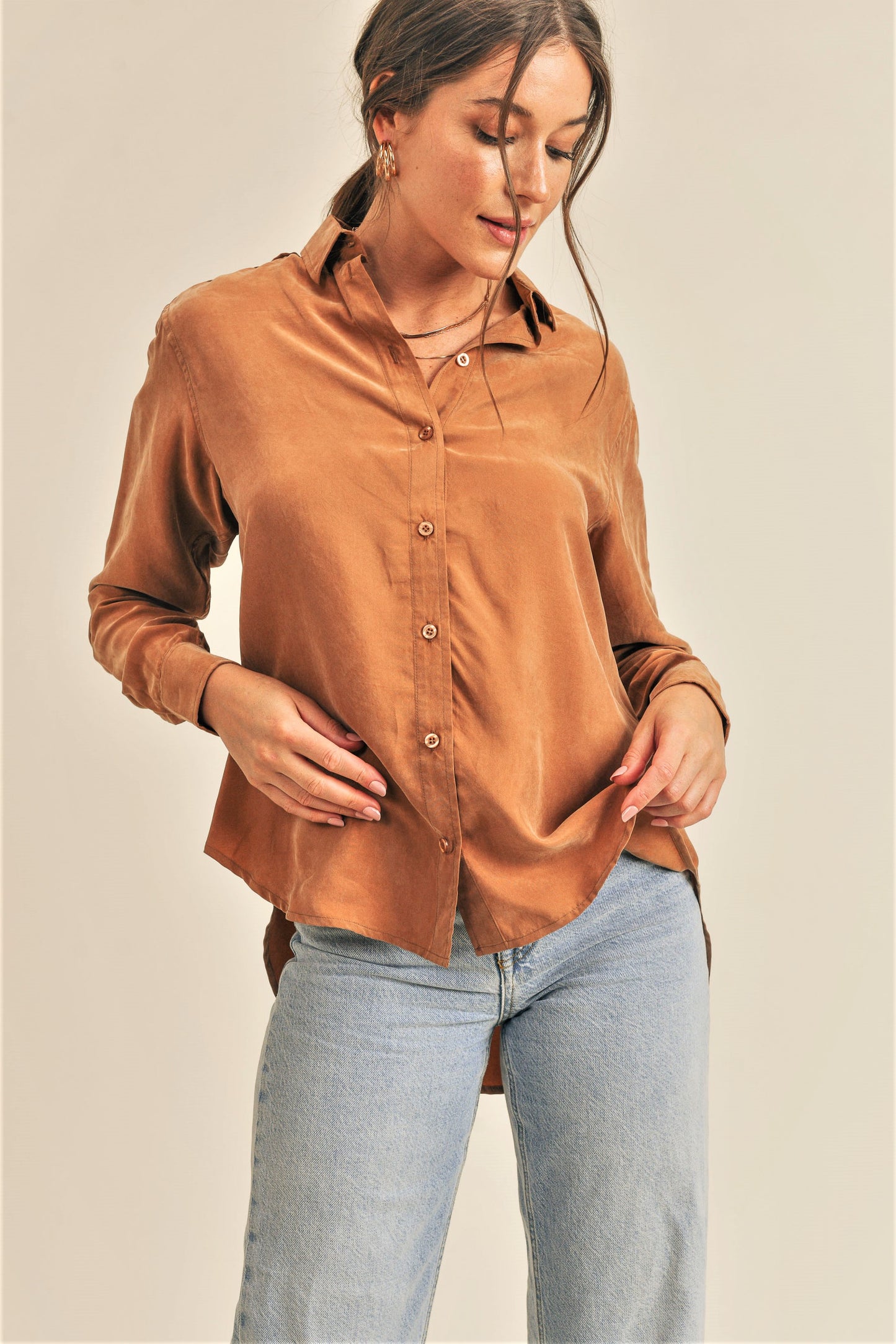 Kate Cupro Button Up Top