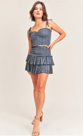 The Sailor Blue Combo Smocked Top