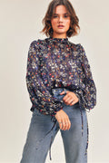 Lora Floral Puff Sleeve Top
