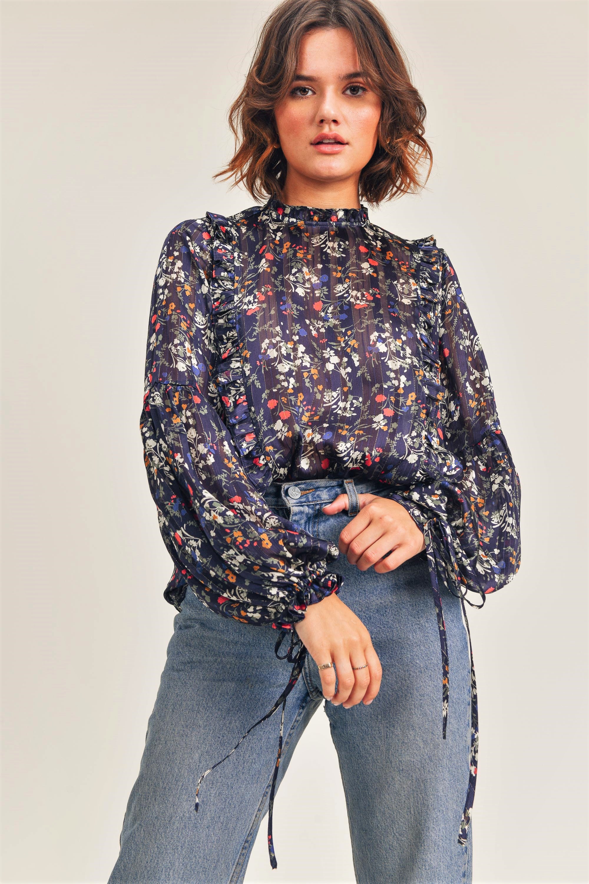 Lora Floral Puff Sleeve Top