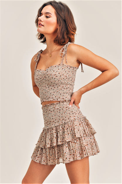 Lucy Ivory Floral Smock Top