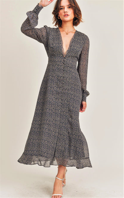 Olivia Long Button Up Dress