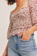 Pretty Paisley Smock Top