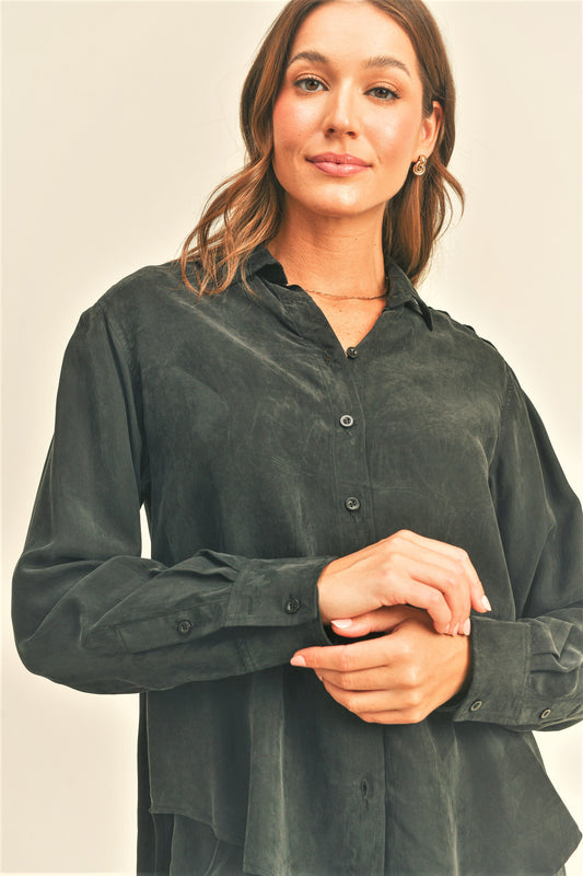Kate Cupro Button Up Top