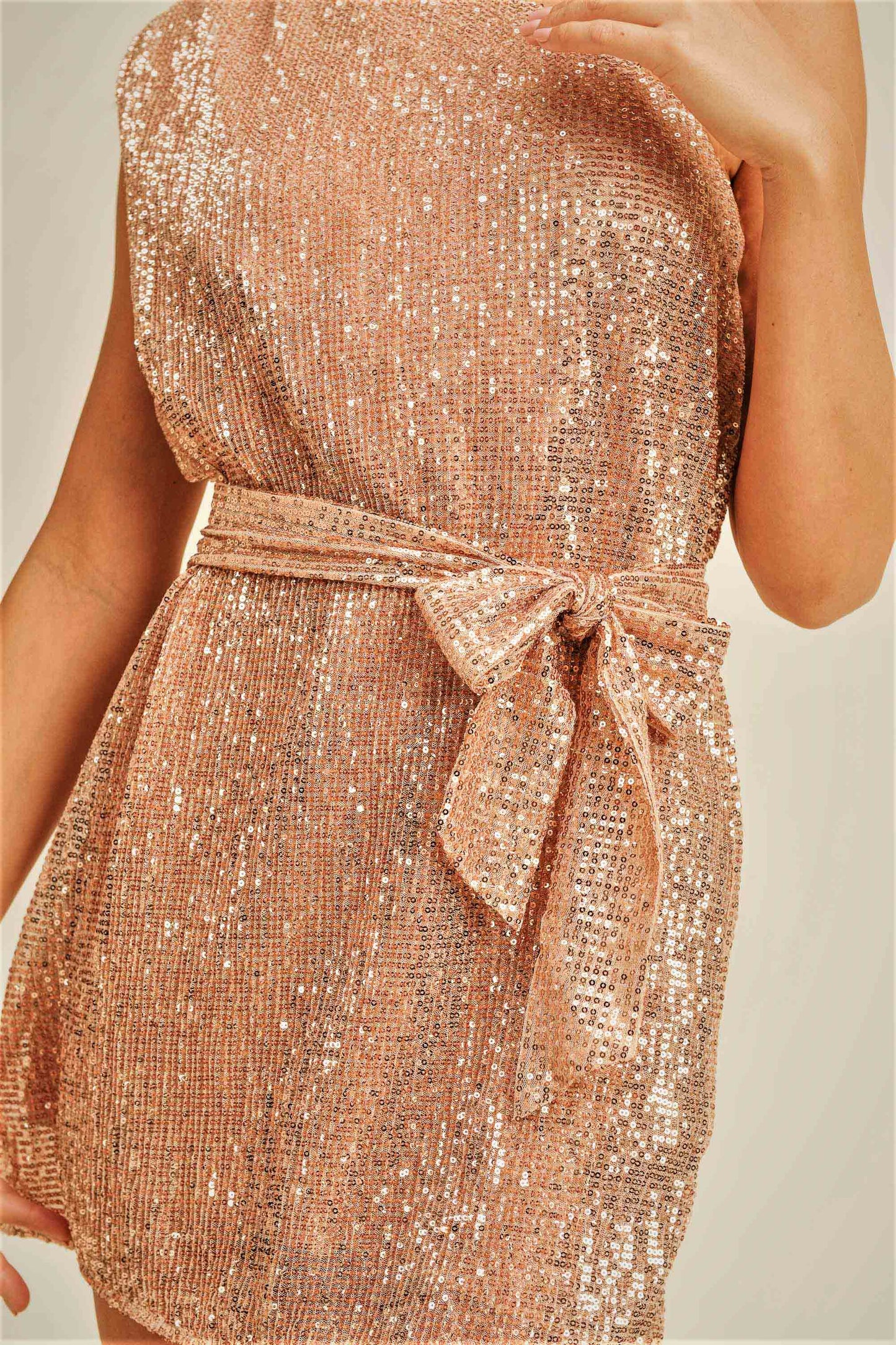 Blushing Sequin Dress