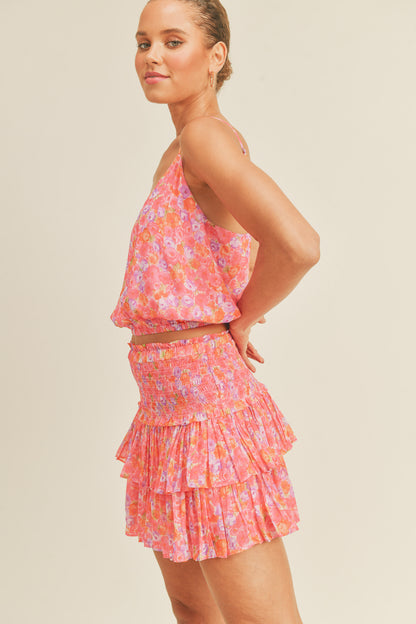 Shanae Bubble Cami Hot Pink