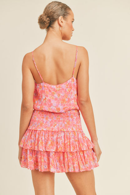 Shanae Bubble Cami Hot Pink