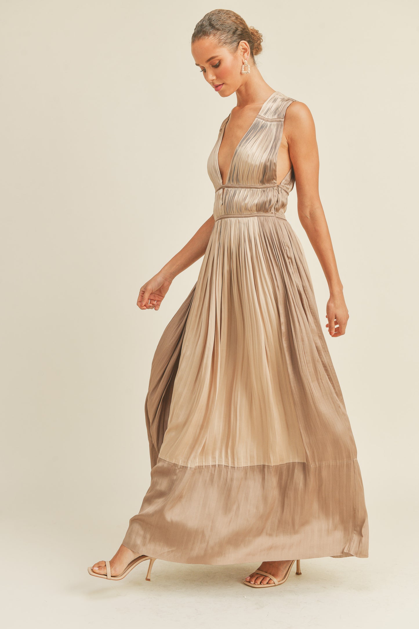 Kiara Color Blocked Maxi Dress
