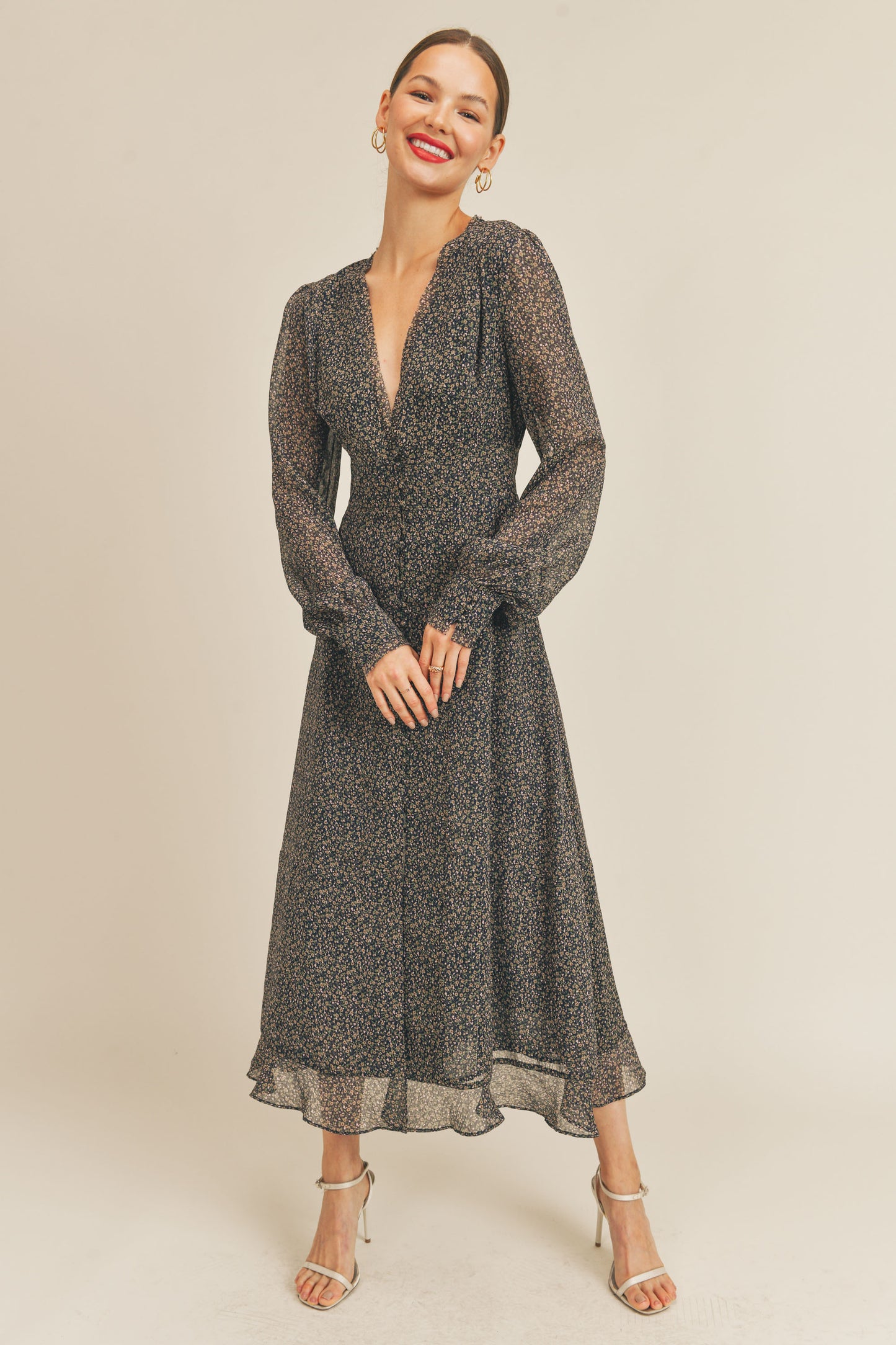 Olivia Long Button Up Dress
